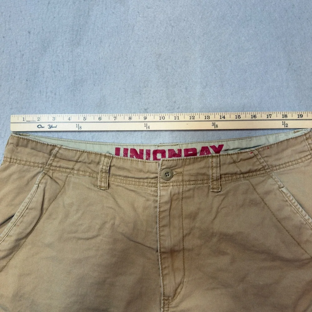 Unionbay Cargo‎ Shorts Mens 38 Tan Khaki Good Cotton Utility Pockets Relaxed